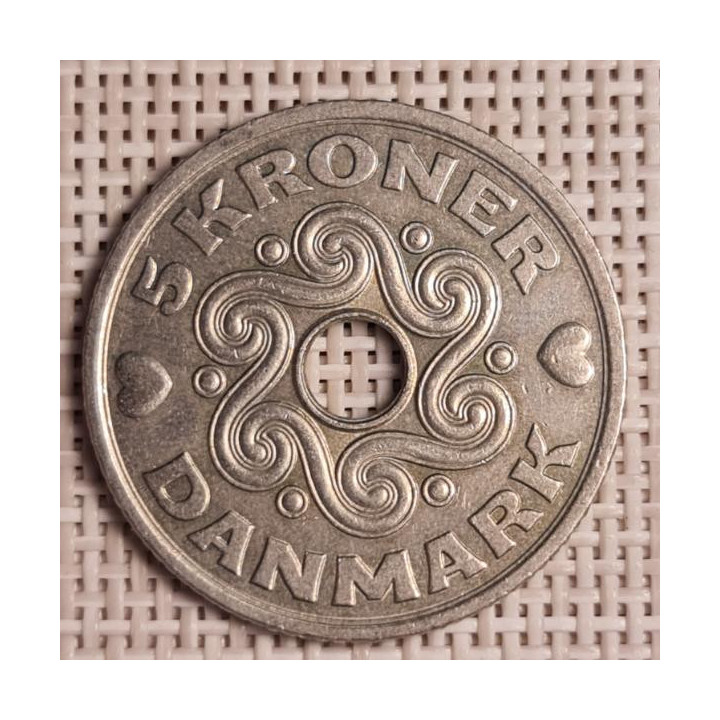 Denmark 5 Kroner 1997 KM-869 VF/XF