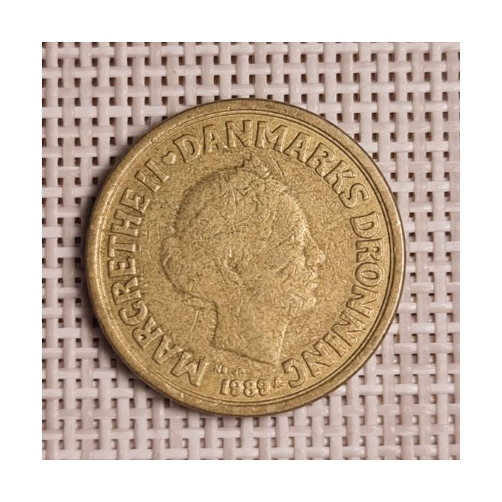 Denmark 10 Kroner 1989 KM-867 VF
