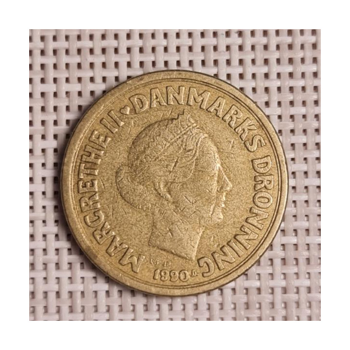 Denmark 10 Kroner 1990 KM-867 VF