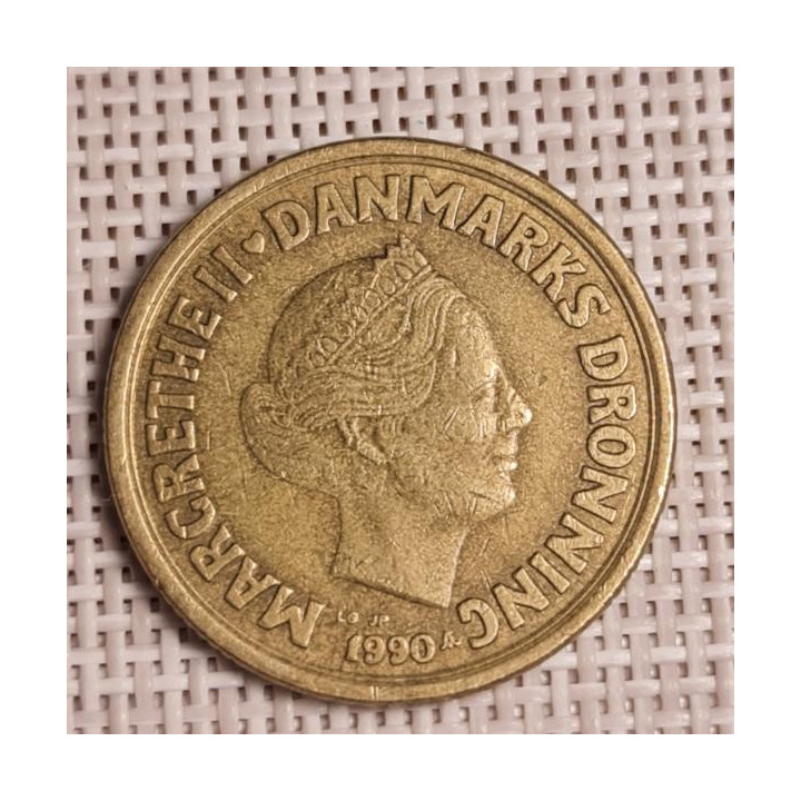 Denmark 20 Kroner 1990 KM-871 VF