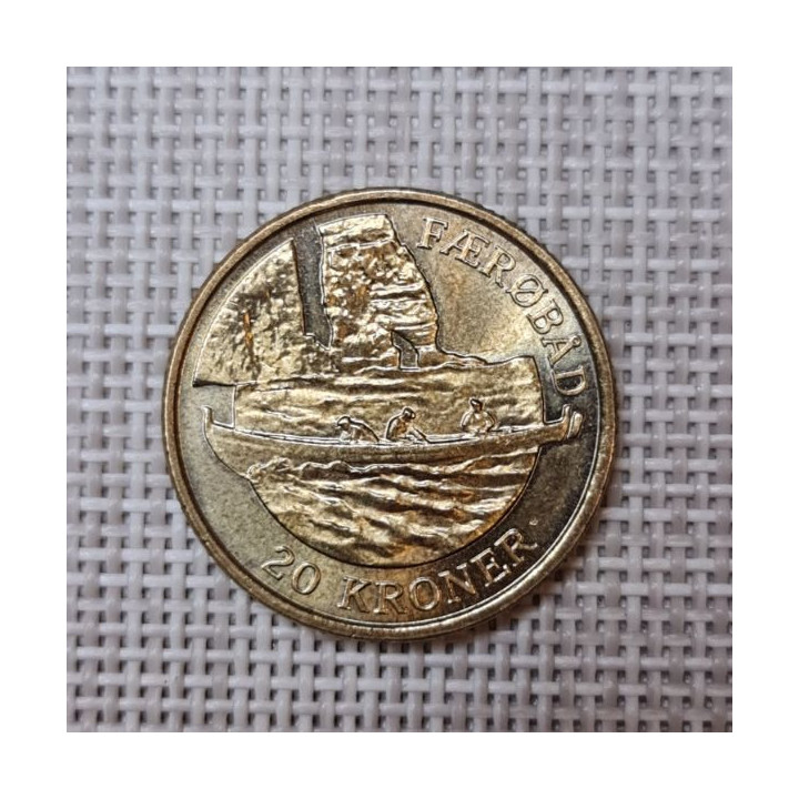 Denmark 20 Kroner 2009 "Faroese Boat" KM-936 XF