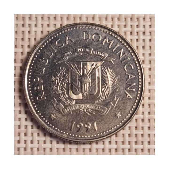Dominican Republic 25 Centavos 1991 KM-71.1 UNC