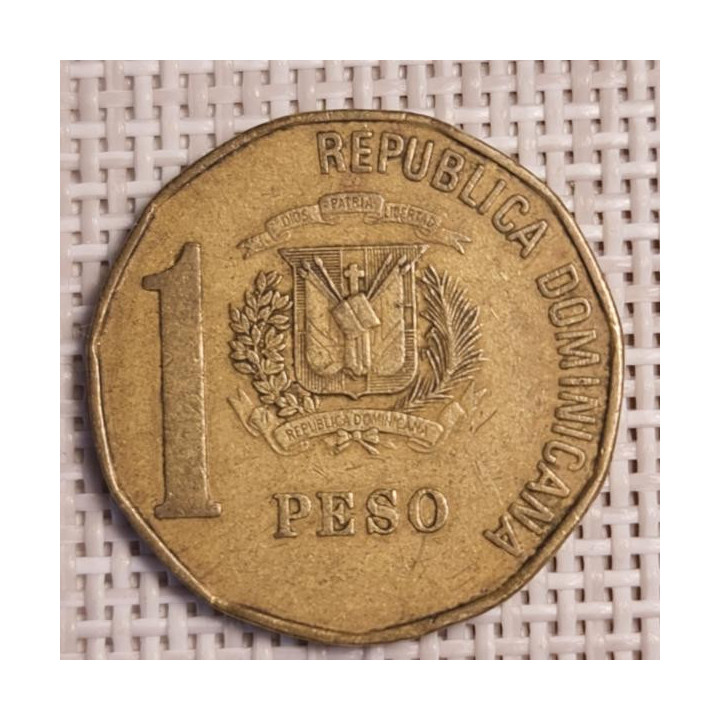 Dominican Republic 1 Peso 1992 KM-80.1 VF