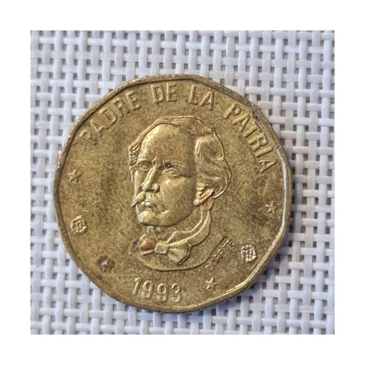 Dominican Republic 1 Peso 1993 KM-80.1 VF