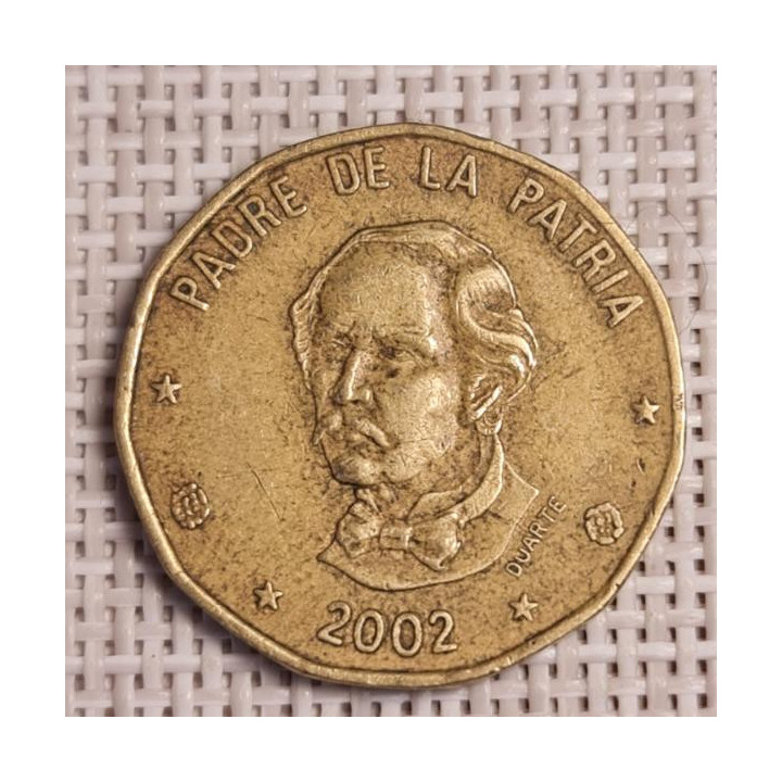 Dominican Republic 1 Peso 2002 KM-80.1 VF