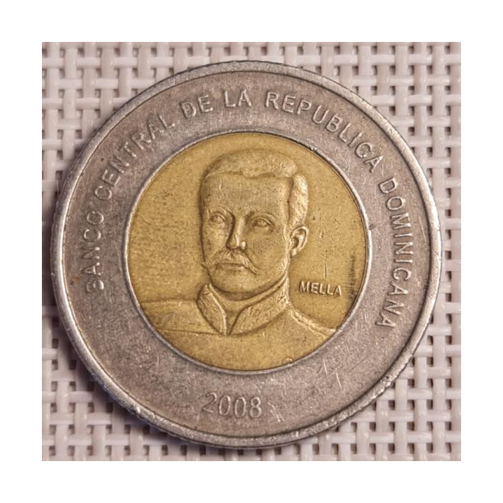Dominican Republic 10 Pesos 2008 KM-106 VF