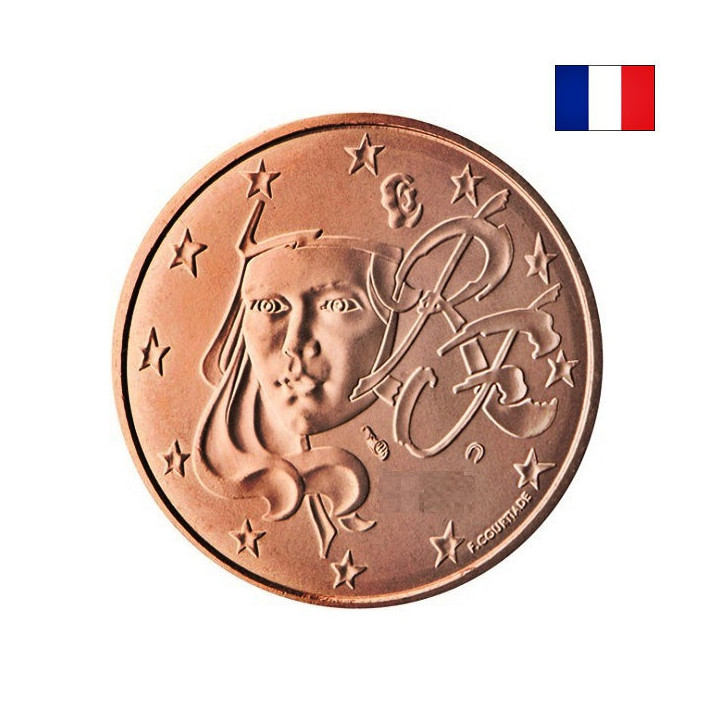 France 2 Euro Cent 2001 KM-1283 UNC
