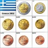 Greece Euro Set (3,88€) 2002 (S) UNC