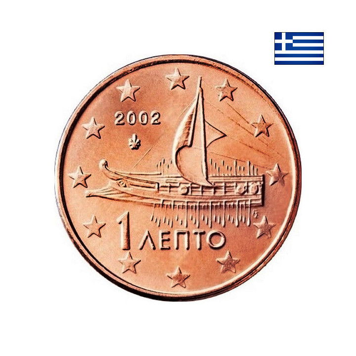 Greece 1 Euro Cent 2002 KM-181 UNC