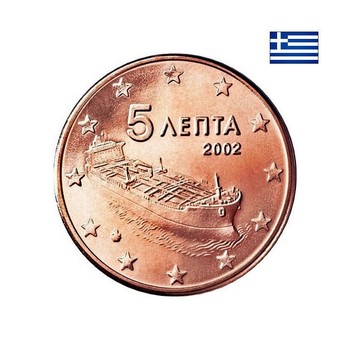 Greece 5 Euro Cent 2002 KM-183 UNC