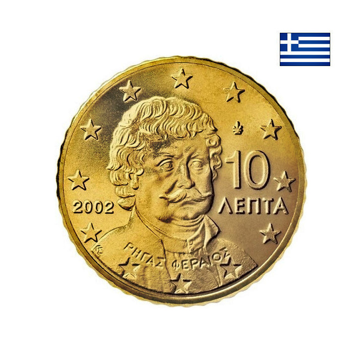 Greece 10 Euro Cent 2002 KM-184 UNC
