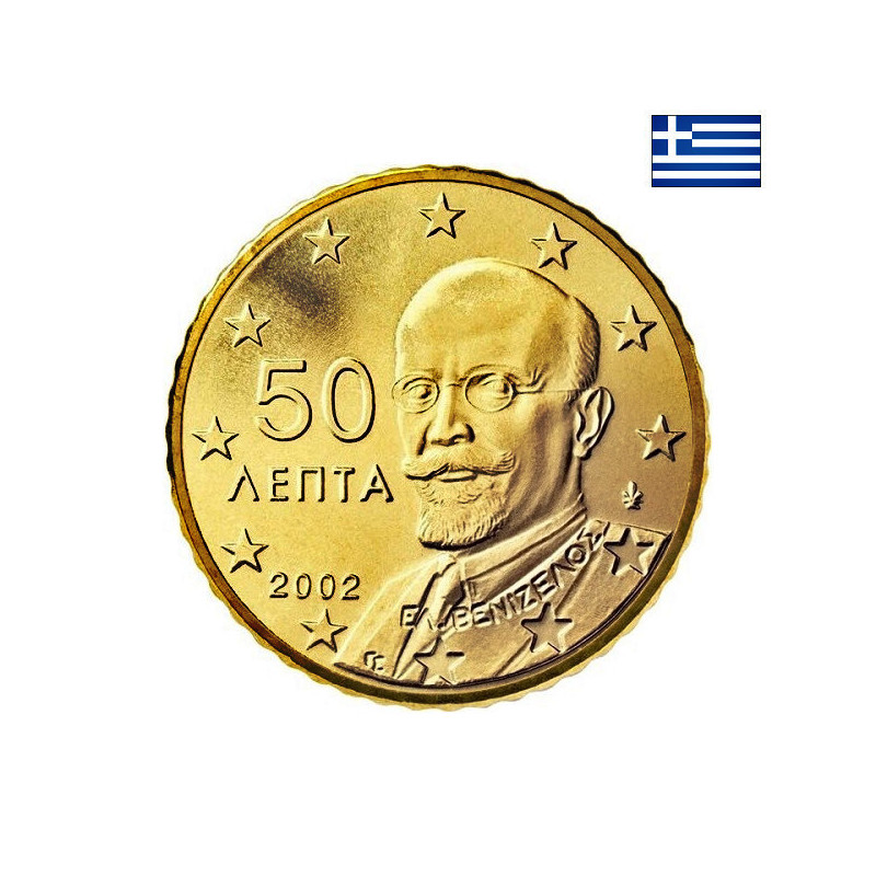 Greece 50 Euro Cent 2002 F KM-186 UNC
