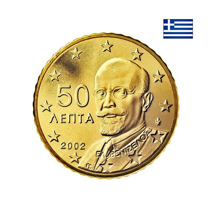 Greece 50 Euro Cent 2002 F KM-186 UNC
