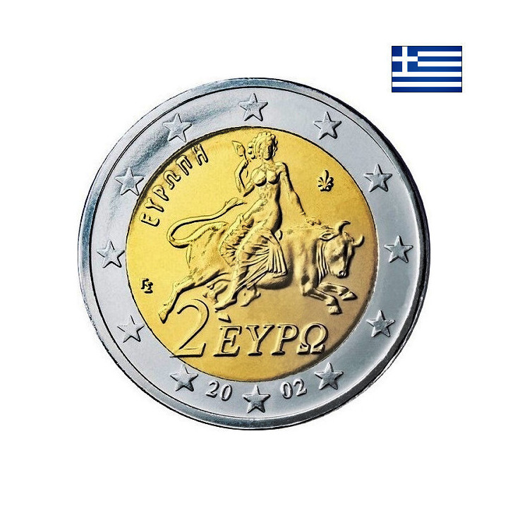 Greece 2 Euro 2002 KM-188 UNC