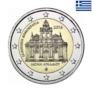 Greece 2 Euro 2016 "Arkadi Monastery" UNC