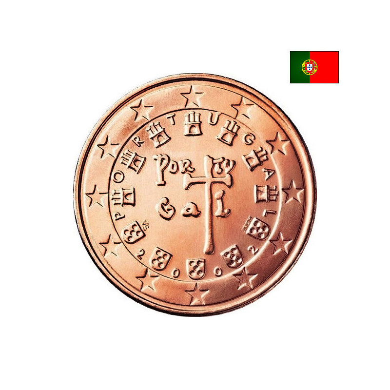Portugal 2 Euro Cent 2002 KM-741 UNC