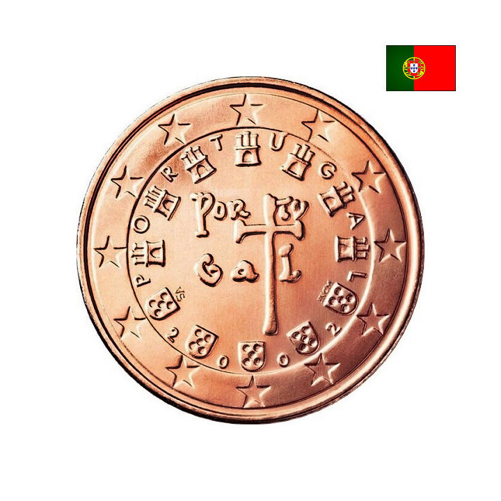 Portugal 2 Euro Cent 2002 KM-741 UNC