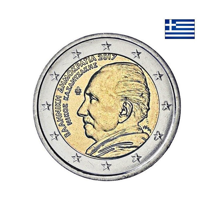 Greece 2 Euro 2017 "Nikos Kazantzakis" UNC