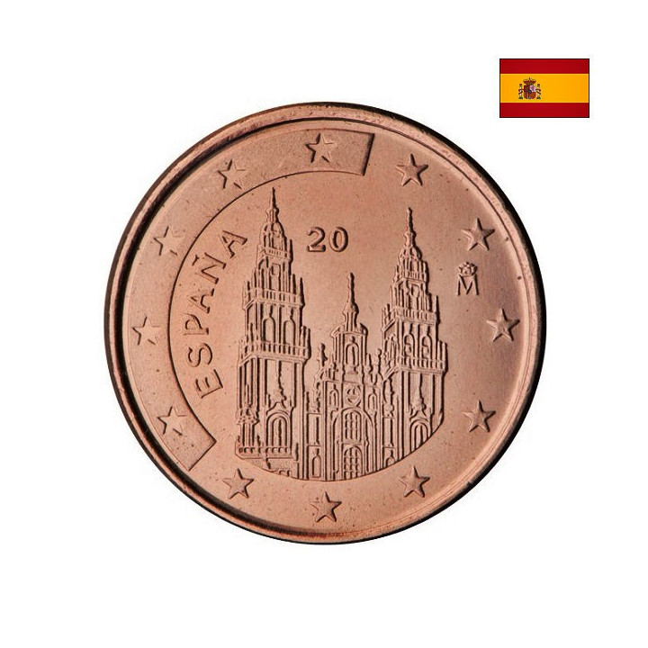 Spain 1 Euro Cent 2002 KM-1040 UNC