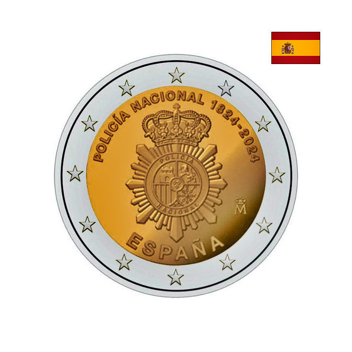 Spain 2 Euro 2024 "Police" UNC