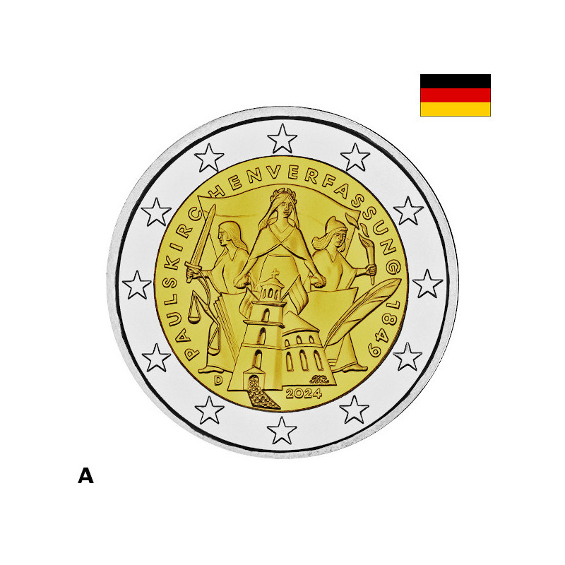 Germany 2 Euro 2024 A "Constitution" UNC