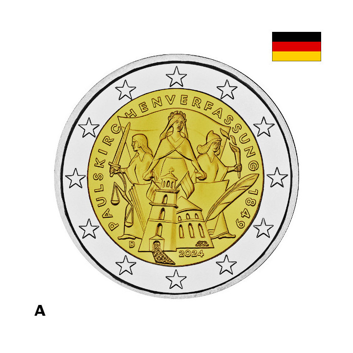 Germany 2 Euro 2024 A "Constitution" UNC