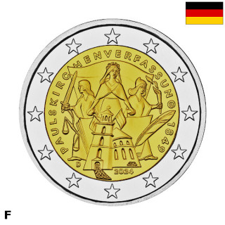 Germany 2 Euro 2024 F "Constitution" UNC
