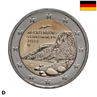 Germany 2 Euro 2024 G "Mecklenburg-Vorpommern" UNC