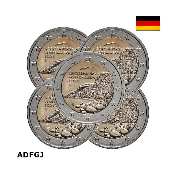 Germany 2 Euro 2024 ADFGJ "Mecklenburg-Vorpommern" UNC