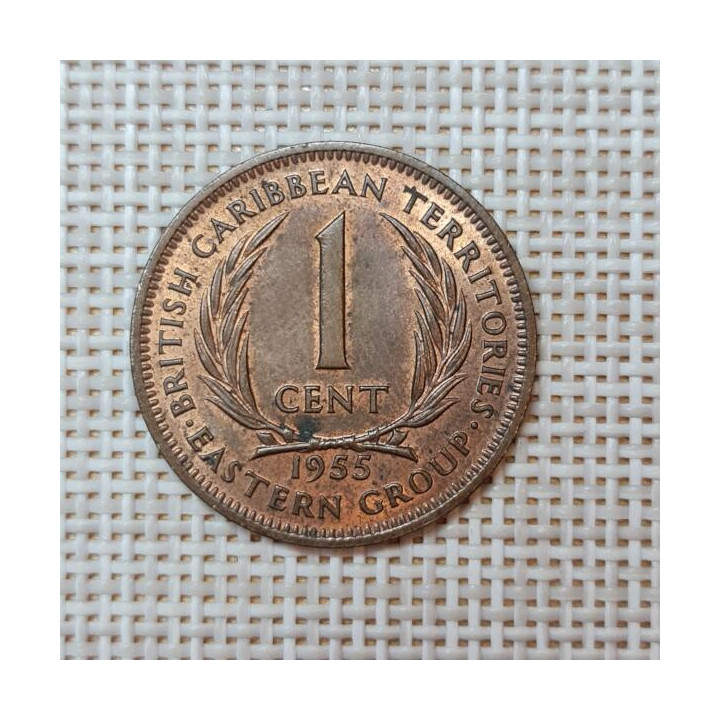 Eastern Caribbean 1 Cent 1955 KM-2 AU/UNC