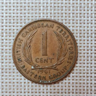 Eastern Caribbean 1 Cent 1961 KM-2 VF