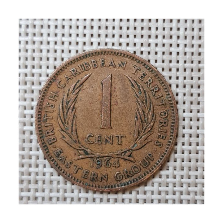 Eastern Caribbean 1 Cent 1964 KM-2 VF