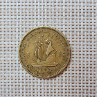 Eastern Caribbean 5 Cents 1965 KM-4 VF