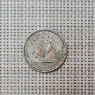 Eastern Caribbean 10 Cents 1955 KM-5 VF