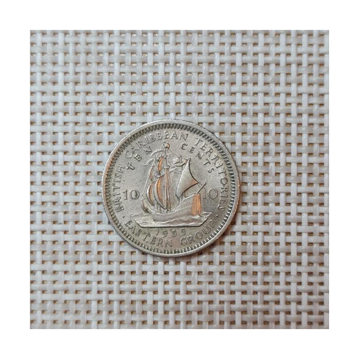 Eastern Caribbean 10 Cents 1955 KM-5 VF
