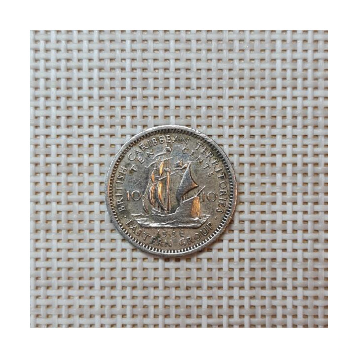Eastern Caribbean 10 Cents 1956 KM-5 VF
