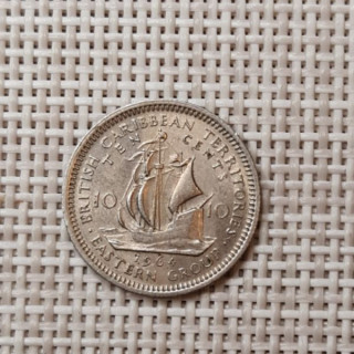Eastern Caribbean 10 Cents 1964 KM-5 XF