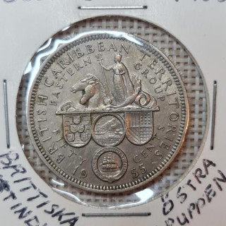 Eastern Caribbean 50 Cents 1955 KM-7 VF