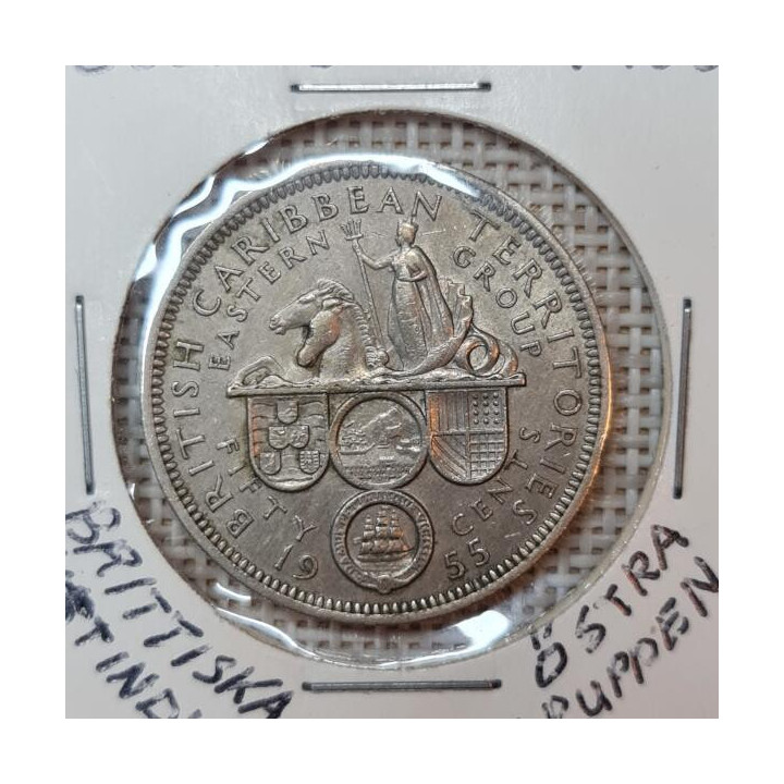 Eastern Caribbean 50 Cents 1955 KM-7 VF