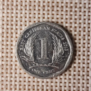Eastern Caribbean 1 Cent 2013 KM-34 VF