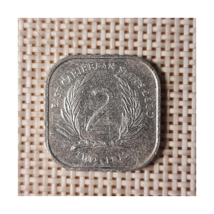 Eastern Caribbean 2 Cents 2000 KM-11 VF