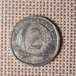Eastern Caribbean 2 Cents 2002 KM-35 VF