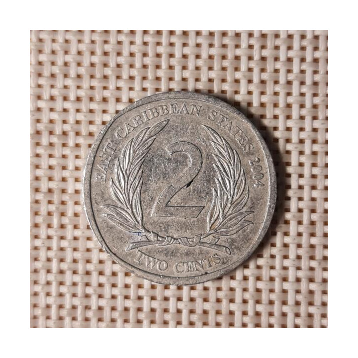 Eastern Caribbean 2 Cents 2004 KM-35 VF