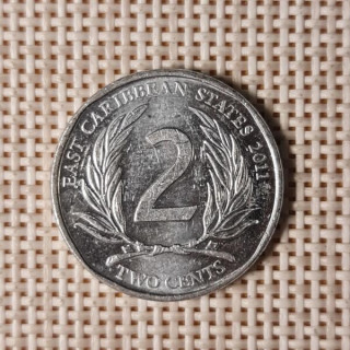 Eastern Caribbean 2 Cents 2011 KM-35 VF