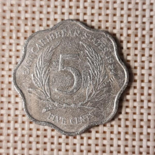 Eastern Caribbean 5 Cents 1994 KM-12 VF