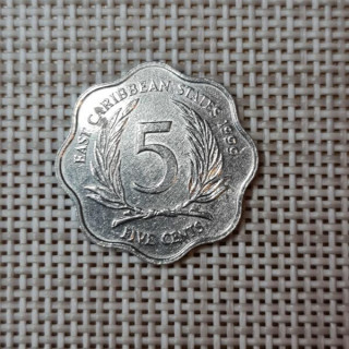 Eastern Caribbean 5 Cents 1999 KM-12 VF