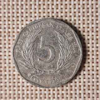 Eastern Caribbean 5 Cents 2004 KM-36 VF