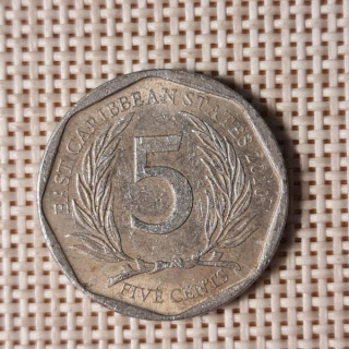 Eastern Caribbean 5 Cents 2010 KM-36 VF