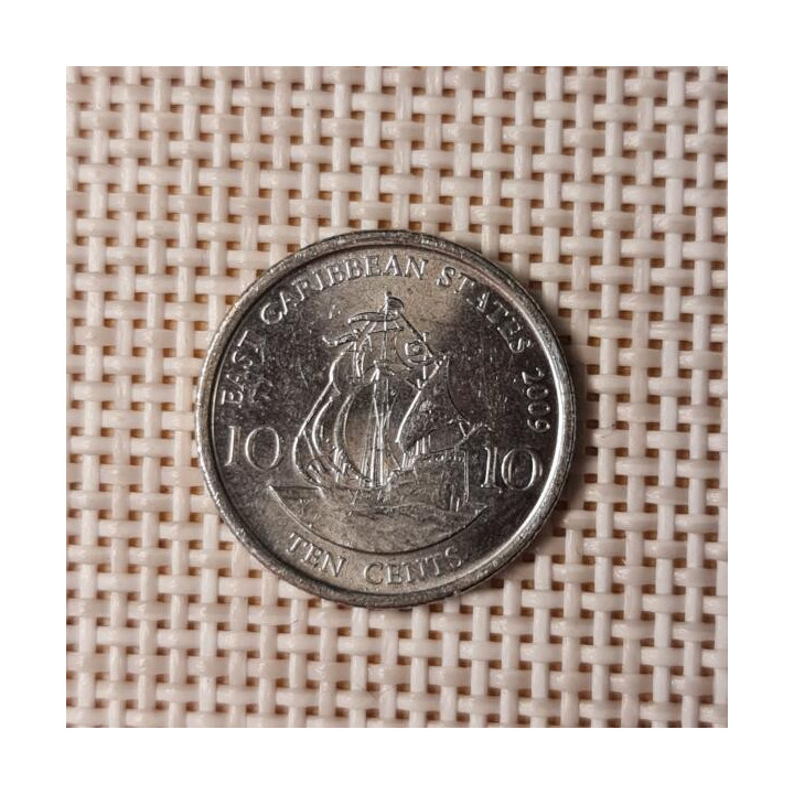 Eastern Caribbean 10 Cents 2009 KM-37a VF
