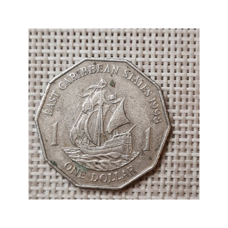 Eastern Caribbean 1 Dollar 1998 KM-20 VF